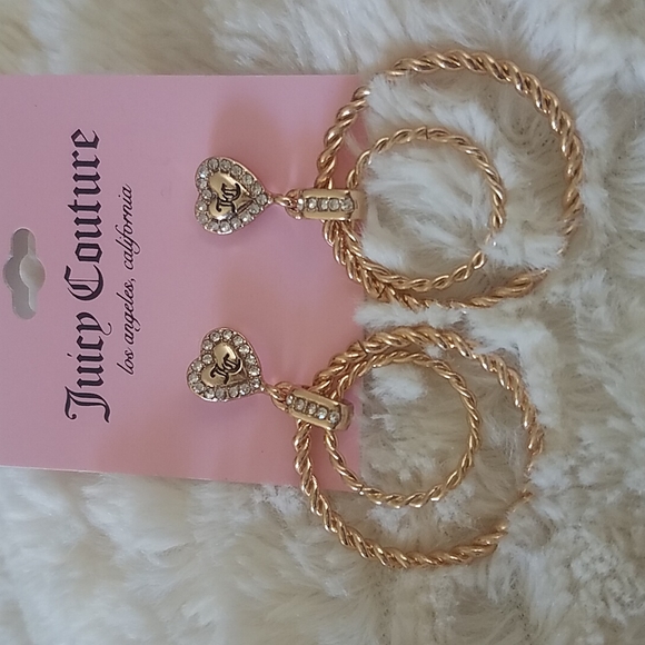 JUICY💛 COUTURE DOUBLE HOOP EARRINGS💛 - Picture 5 of 7